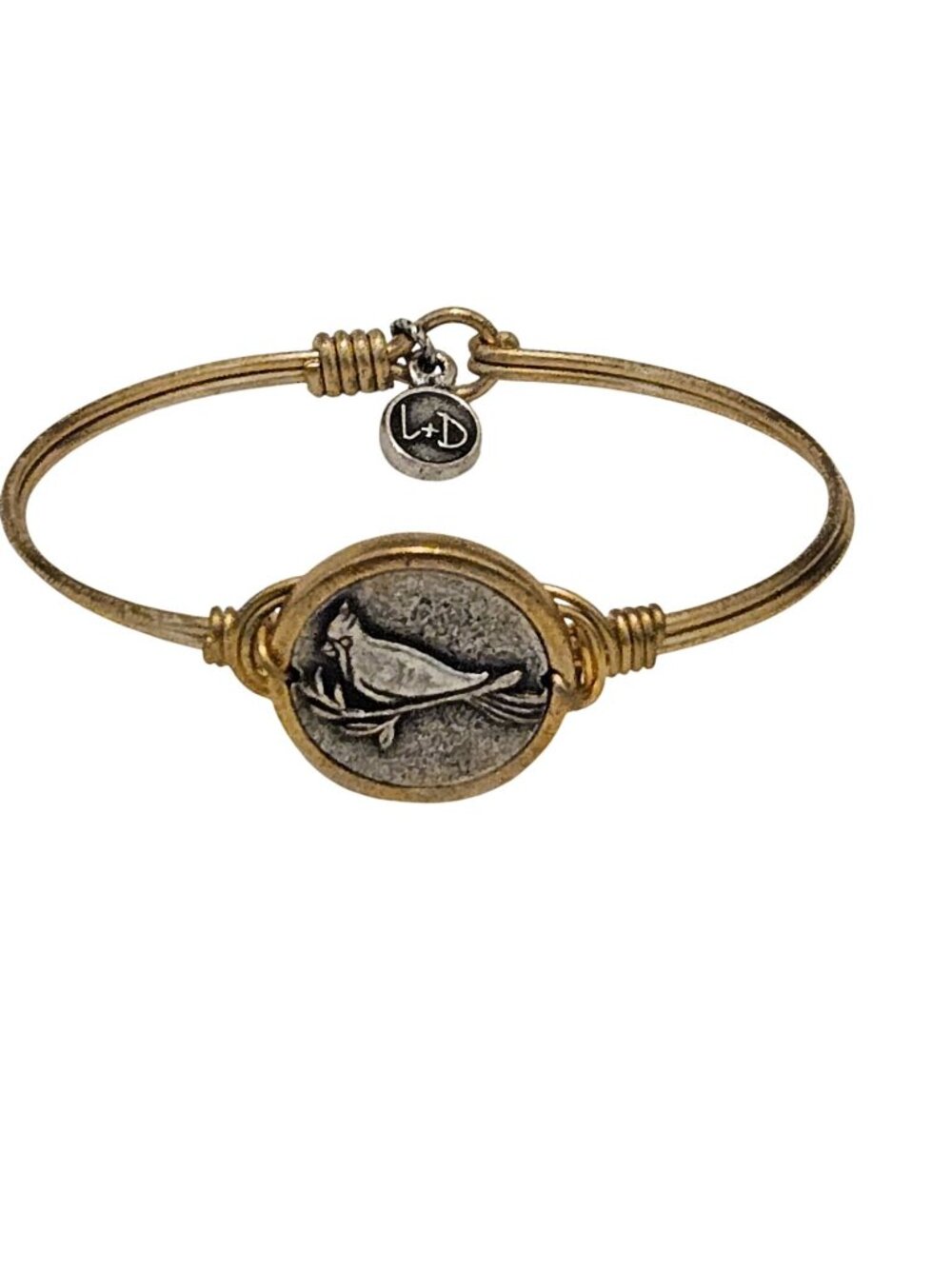 Luci + Dani Gold & Silver Tone Cardinal Bangle Bracelet